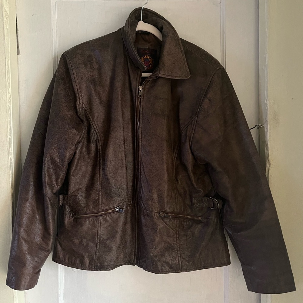Vintage Brown Leather Jacket